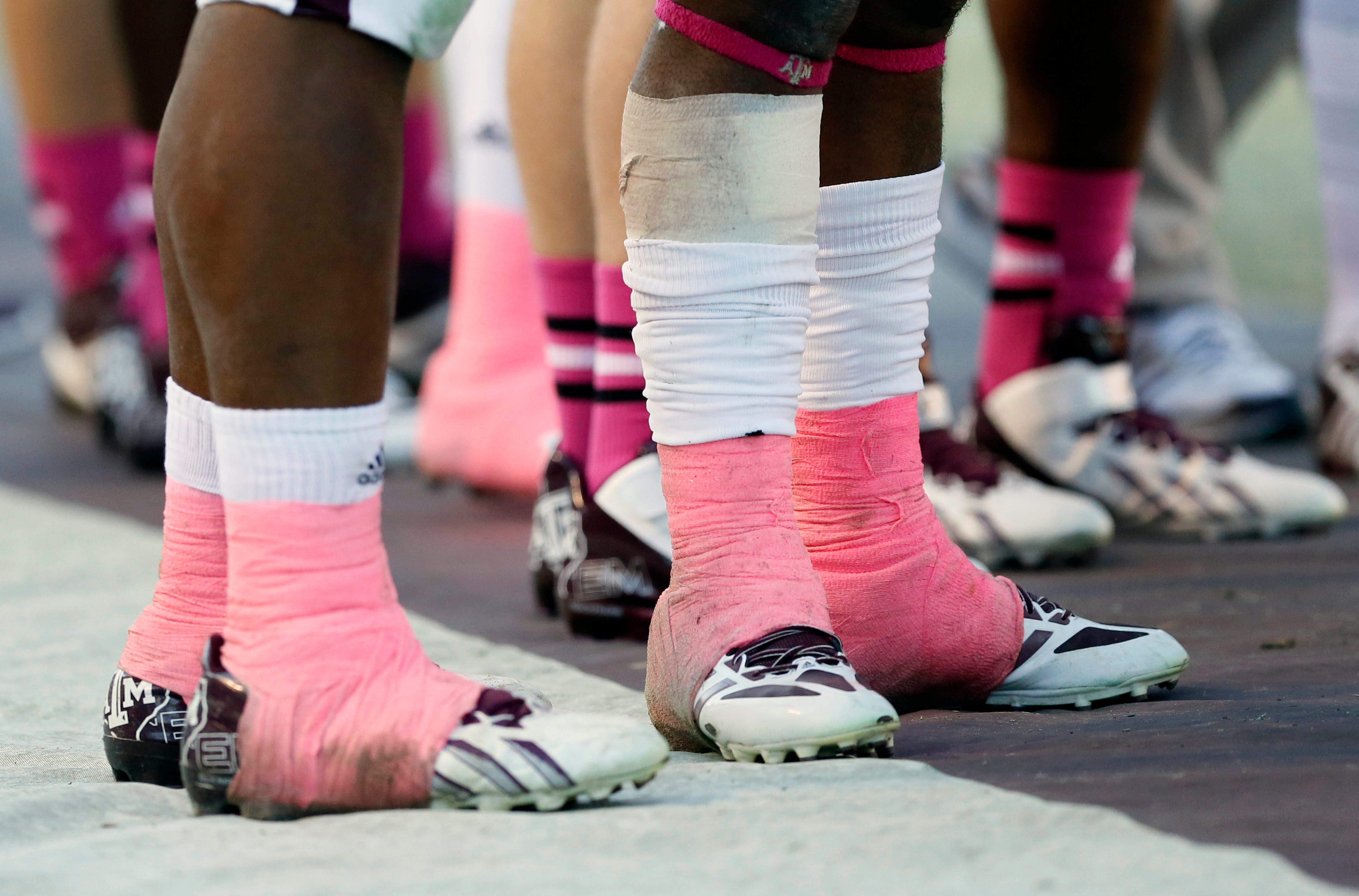 pink spats for cleats